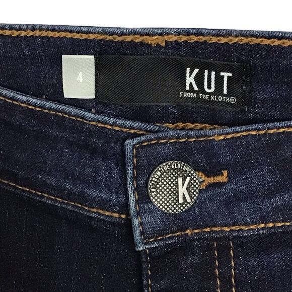 Kut from the Kloth Catherine Boyfriend Dark Wash Slim Straight Jeans 4 x 31 - Picture 7 of 11